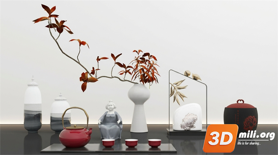 Tea Set 3D Model